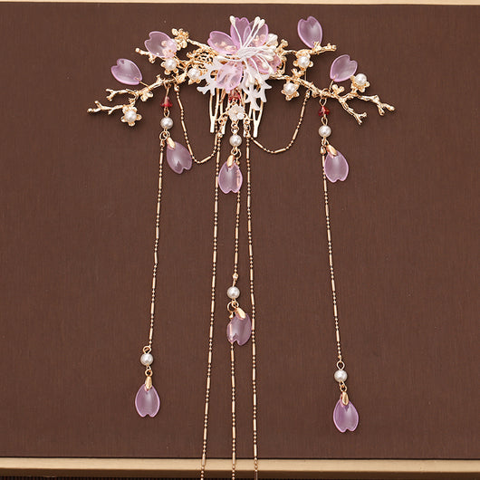 Accesorio para Cabello Hanfu Estilo Hada con Flecos y Horquilla - Image 10