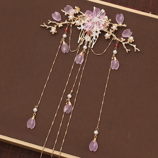 Accesorio para Cabello Hanfu Estilo Hada con Flecos y Horquilla - Image 11