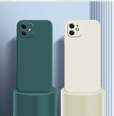 Funda de Silicona Líquida TPU con Bordes Rectos y Colores Sólidos - Image 5