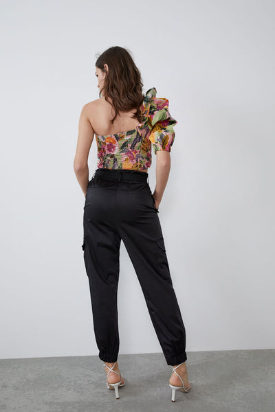 Blusa Asimétrica con Hombro Inclinado Slim Fit - Image 8