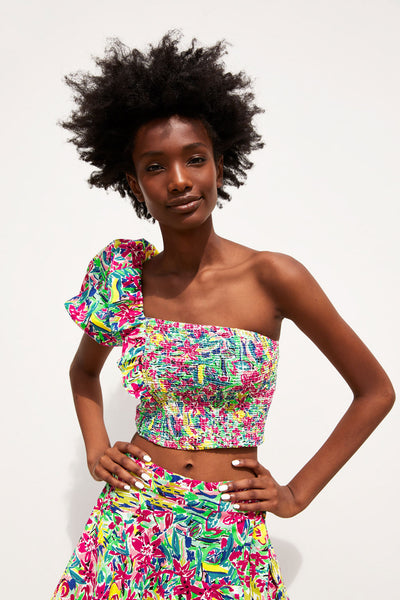 Blusa Asimétrica con Hombro Inclinado Slim Fit - Image 23