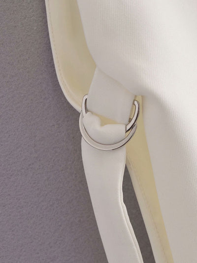 Chaleco Elegante con Solapa, Botón Único y Cordones - Diseño Sofisticado - Image 16