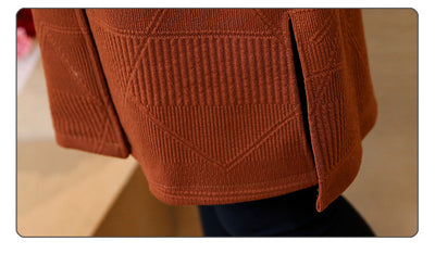 Suéter Tejido con Cordones Talla Grande Casual Cómodo - Image 10