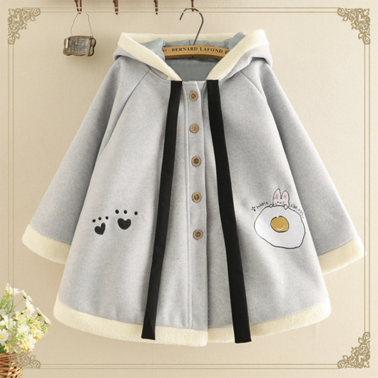 Abrigo Sudadera con Capucha y Orejas de Conejo Bordadas - Image 18