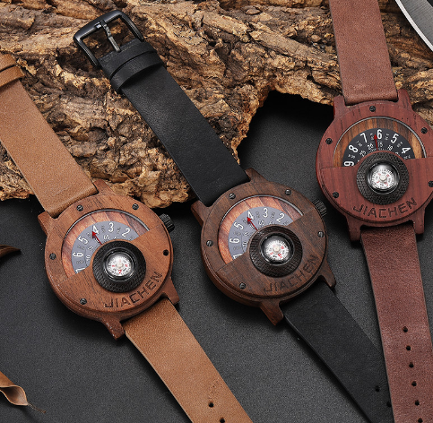Reloj Deportivo con Brújula y Madera - Multifunción para Aventureros - Image 8