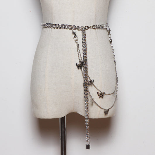 Cadena de Cintura Mariposa Punk - Accesorio Decorativo para Pantalones