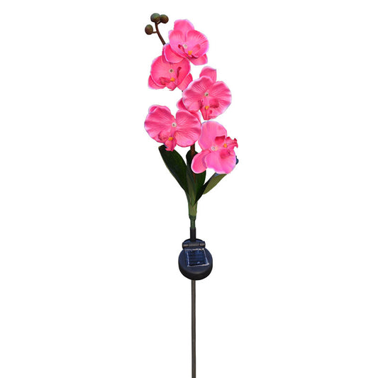 Luz Solar LED Flor Orquídea con 5 Cabezales
