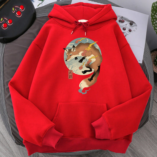 Sudadera Hoodie Estampada de Forro Polar para Hombre - Talla Grande - Image 14