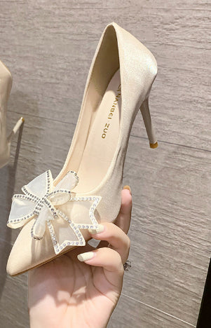 Zapatos de Cristal Banquete Princesa Negro Profesional - Image 13