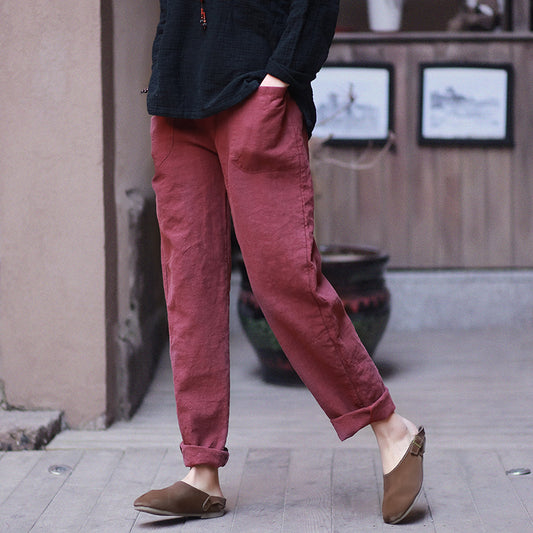 Pantalones Casuales Retro Literary