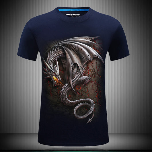 Playera Oversized Dragón Asiático - Cuello Redondo Manga Corta Talla Grande - Image 7