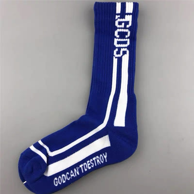 Calcetines Deportivos Altos de Algodón Puro con Letras - Image 20