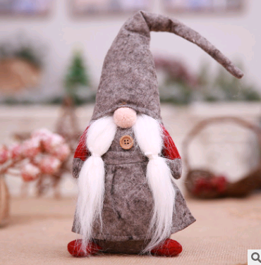Muñeco Navideño Europeo sin Rostro - Decoración de Anciano Barbudo