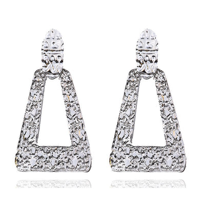 Aretes Geométricos Grandes Vintage - Oro, Plata y Negro - Image 13