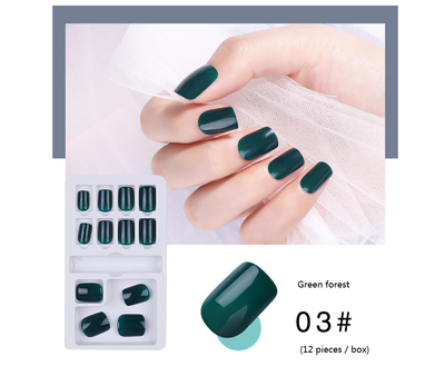 Uñas Postizas de Color Puro - Parches de Nail Art Profesional - Image 11