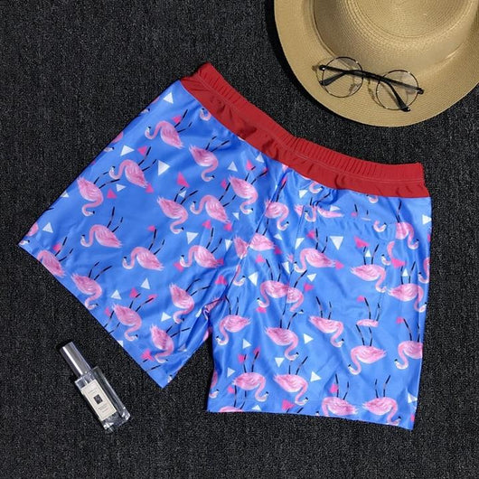 Pantalones de Playa Hombre Estampado Flamenco - Shorts Sueltos Moda Europa y Estados Unidos - Image 5