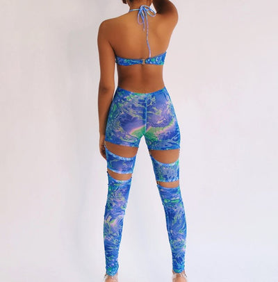 Mono Corto Halter Sexy con Cutouts y Hebilla Ajustable - Image 10