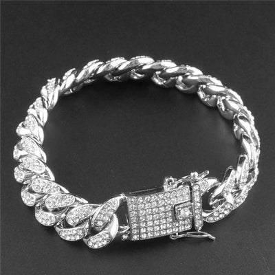 Pulsera Cadena Cubana de Acero Titanio para Hombre - Image 10