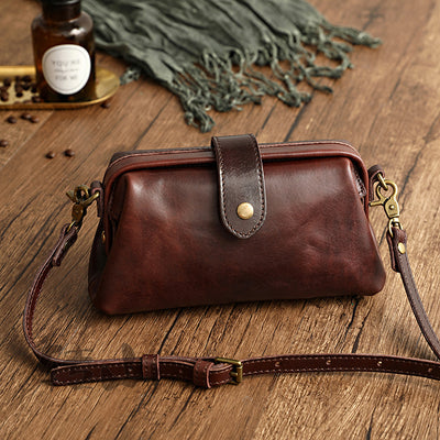 Bolso de Cuero Curtido al Vegetal Estilo Retro para Mujer - Image 8