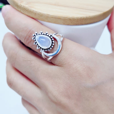 Anillo de Plata Tailandesa con Piedra de Luna - Image 2