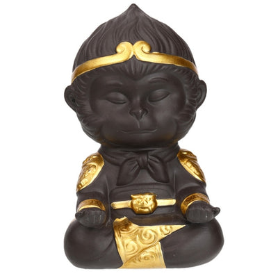 Juego de Té Kung Fu en Arcilla Púrpura con Estatua del Rey Mono - Decoración para Bandeja de Té - Image 6