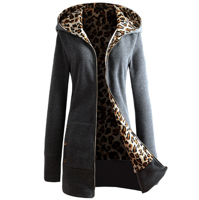 Sudadera Leopardo Talla Grande con Capucha y Forro Polar - Otoño Invierno - Image 6
