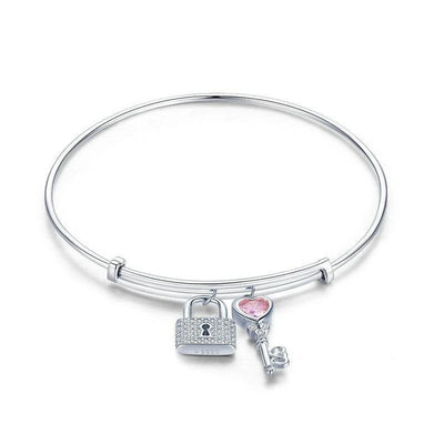 Pulsera de Candado del Amor Ajustable con Llave - Image 4