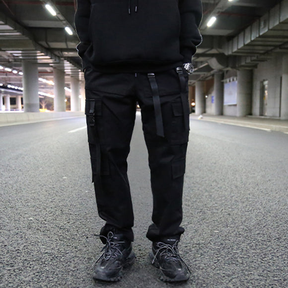 Pantalón Recto con Múltiples Bolsillos