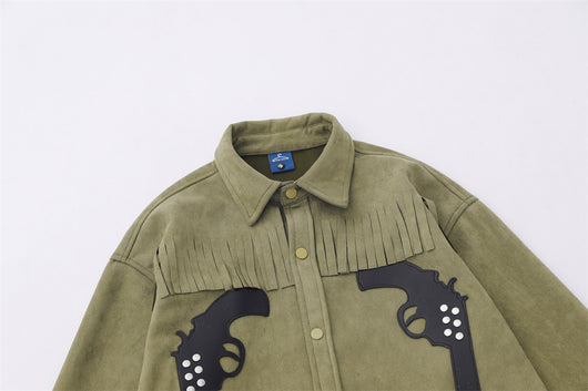 Chaqueta con Parches Bordados de Pistola - Manga Larga - Image 21