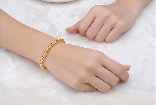 Pulsera de Cuentas para Hombre con Baño de Oro 24k - Image 6
