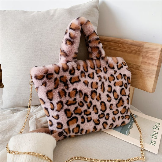 Bolso Tote Leopardo con Cadena y Correa Crossbody - Image 33