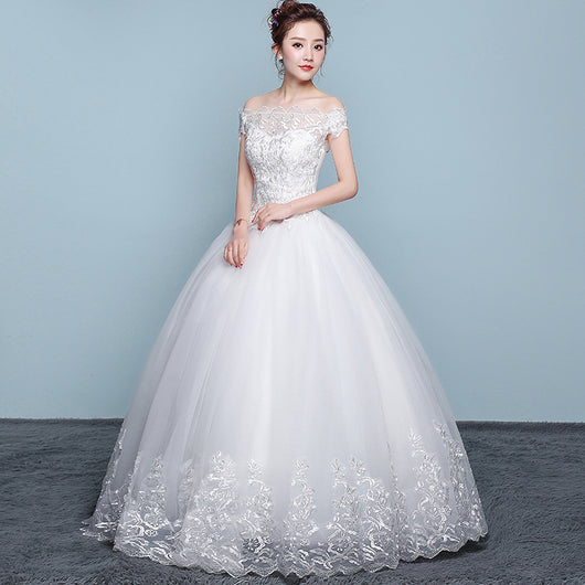 Vestido de Novia con Hombros Descubiertos Qidi - Image 6