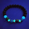Pulseira de pedra natural Azul Dourado