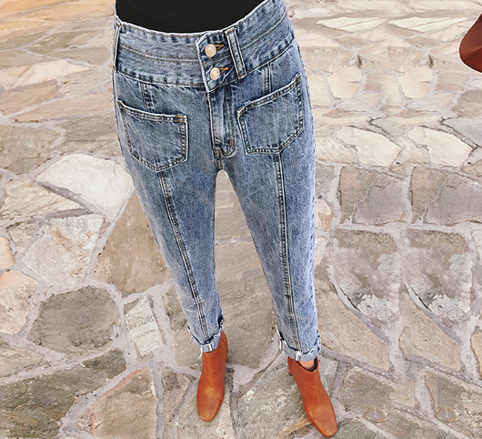 Pantalones Anchos Talle Grande Cintura Alta Capri Sueltos - Image 15