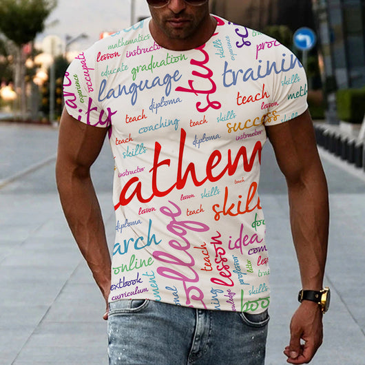 Playera Hombre Estampado 3D Manga Corta - Image 20