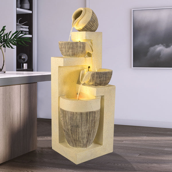 Fuente de Agua Decorativa con Humidificador para Sala de Estar
