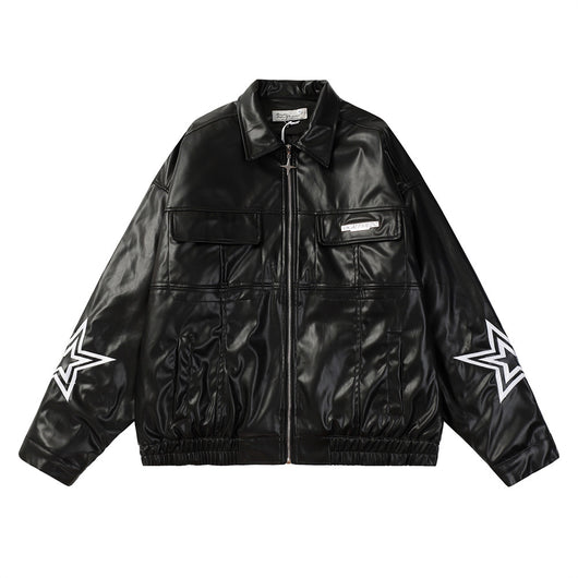 Chaqueta de Cuero Americana para Motociclista - Image 12