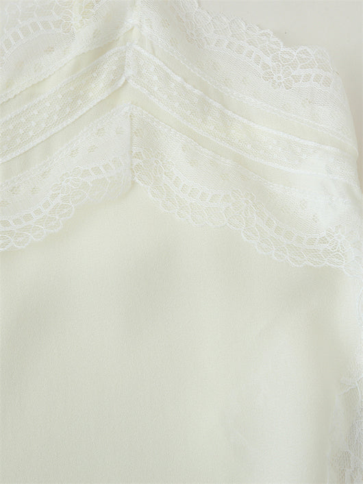 Vestido de Encaje con Abertura Lateral y Tirantes Ajustables - Image 12