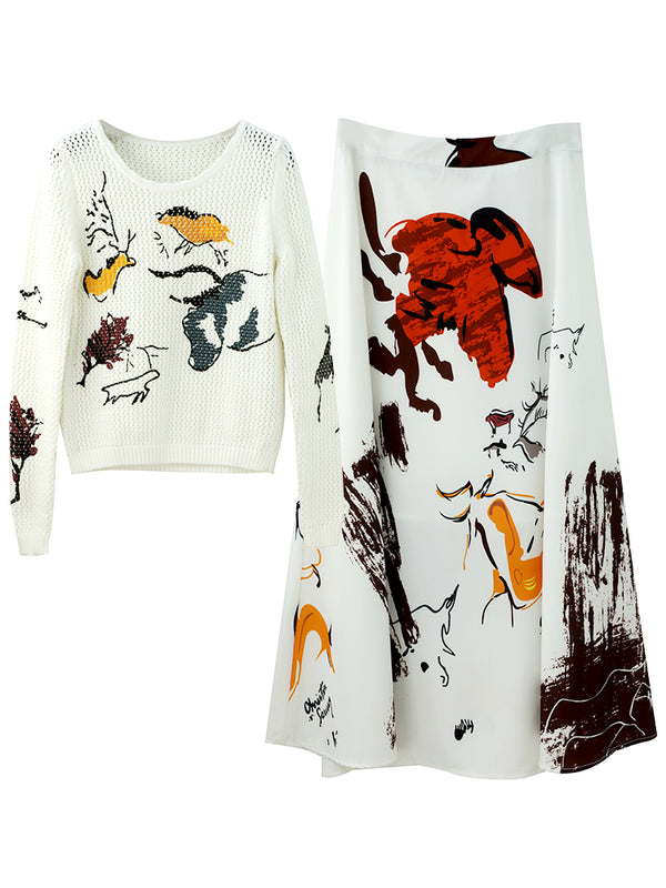 Conjunto Dos Piezas de Falda Tejida para Mujer - Image 3
