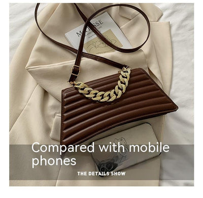 Bolso de Hombro Nupcial Cuadros con Cadena Roja para Mujer - Image 19