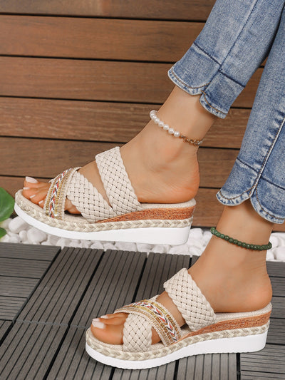 Pantuflas Casuales Tejidas en Cáñamo con Suela Reforzada para Mujer - Image 14