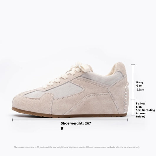 Zapatillas Retro Deportivas de Cuero con Tacón Oculto - Estilo Vintage Alemán para Mujer - Image 4