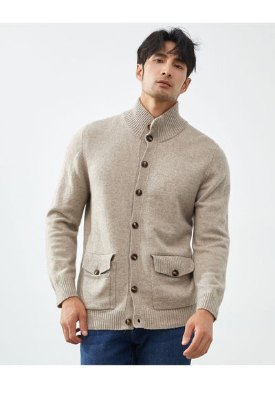 Cardigan de Cashmere Tejido Casual Manga Larga para Hombre - Image 15