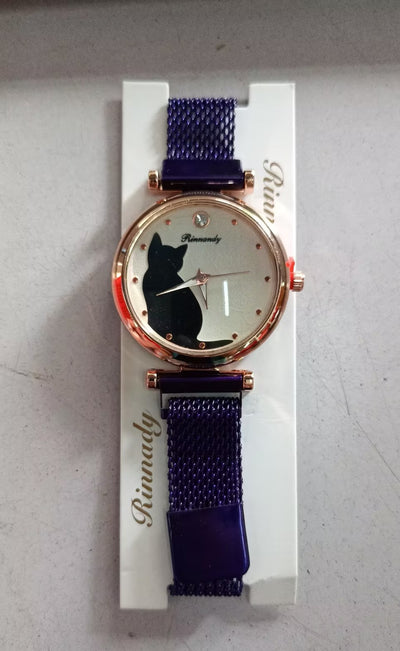 Juego de Reloj y Pulsera con Diseño de Gato para Mujer - Image 26