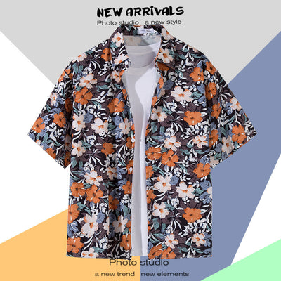 Camisa Estampada Tailandesa Manga Corta para Hombre - Image 9