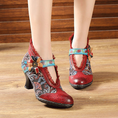 Botas Mujer Étnicas de Cuero Genuino - Diseño Versátil - Image 9