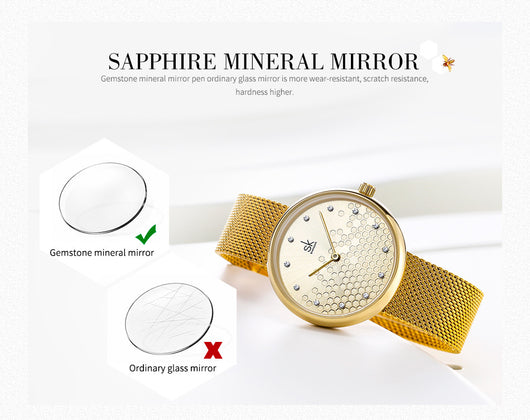 Reloj de Miel Creativo para Mujer Dorado y Plateado - Image 2