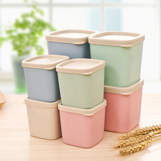 Contenedor Hermético de Fibra de Trigo para Alimentos