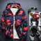Chaqueta Camuflaje Hombre con Capucha y Cremallera Luminosa - Abrigo Casual de Primavera