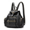 Mochila de Cuero Grande Estilo Retro con Bolsillo Frontal